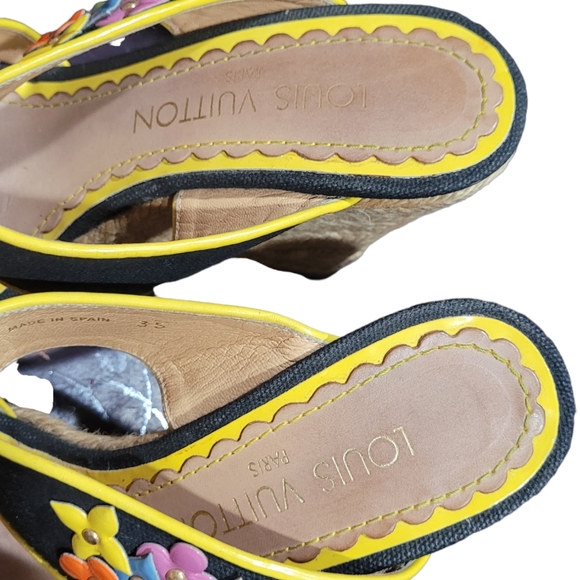 Louis Vuitton Multicolor Flower Wedge sandals EU 35 - Picture 8 of 15
